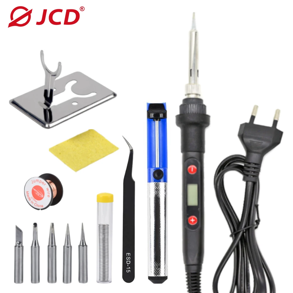 QHTITEC 80W Soldering Iron  Adjustable Temperature 110V/220 Welding Tools Ceramic Heater Soldering Rework Station Professional