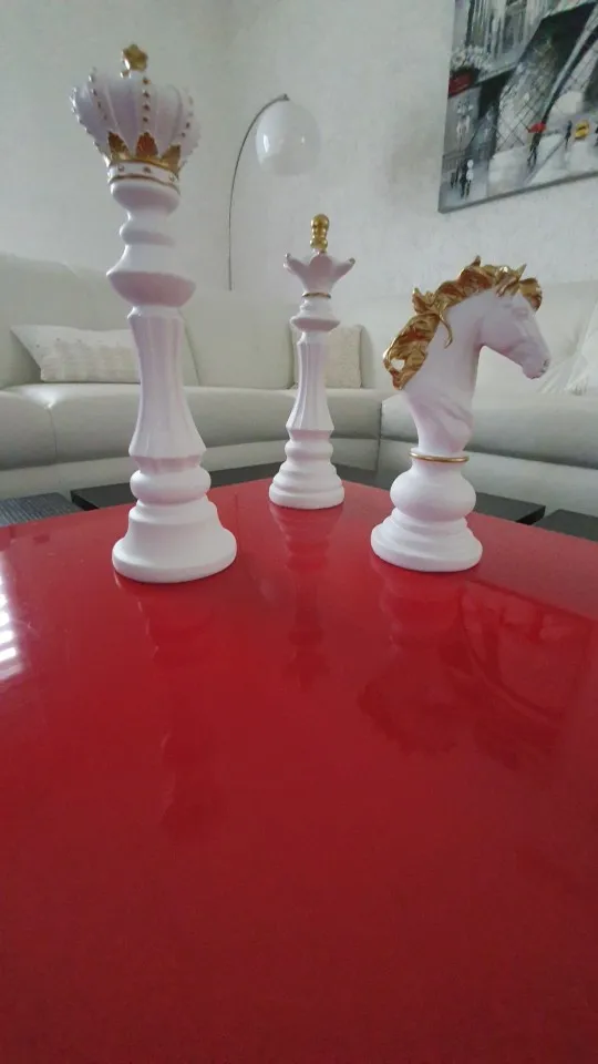 Elegant Chess Resin Figurines - King, Queen, Knight Decor Set photo review