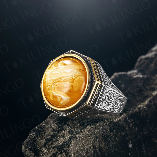 Genuine Baltic Amber Ring 567 | Asha Jewelry