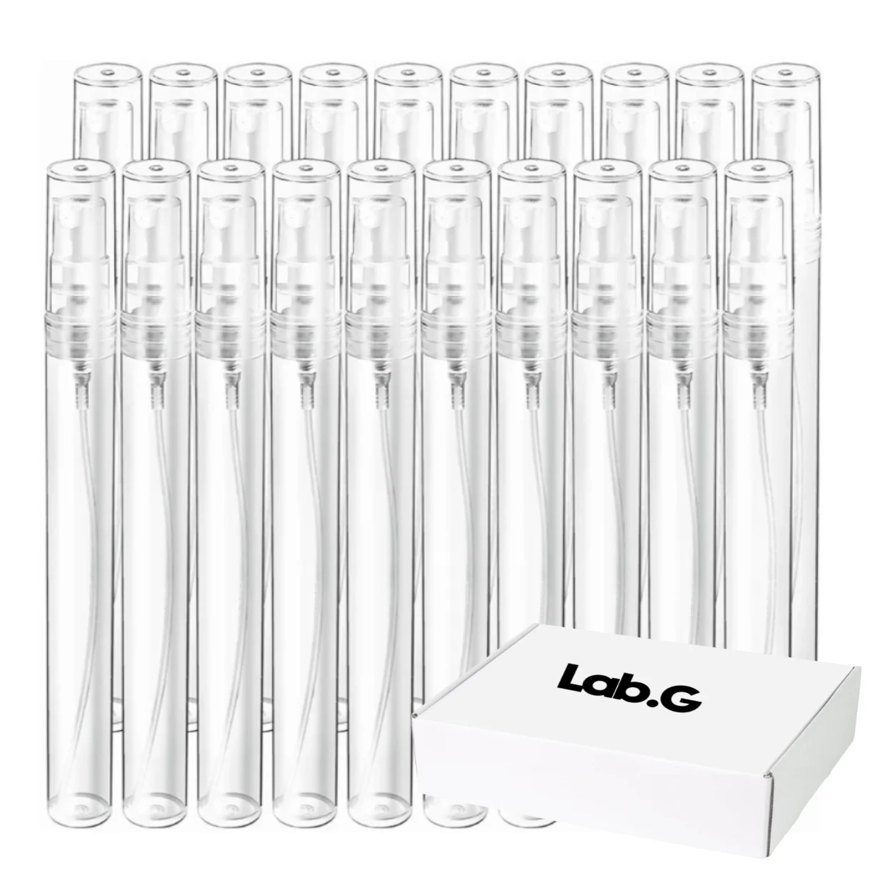 70 Pcs 10ml Mini Botellas Spray Perfume Vidrio Recargables Transparente LAB.G