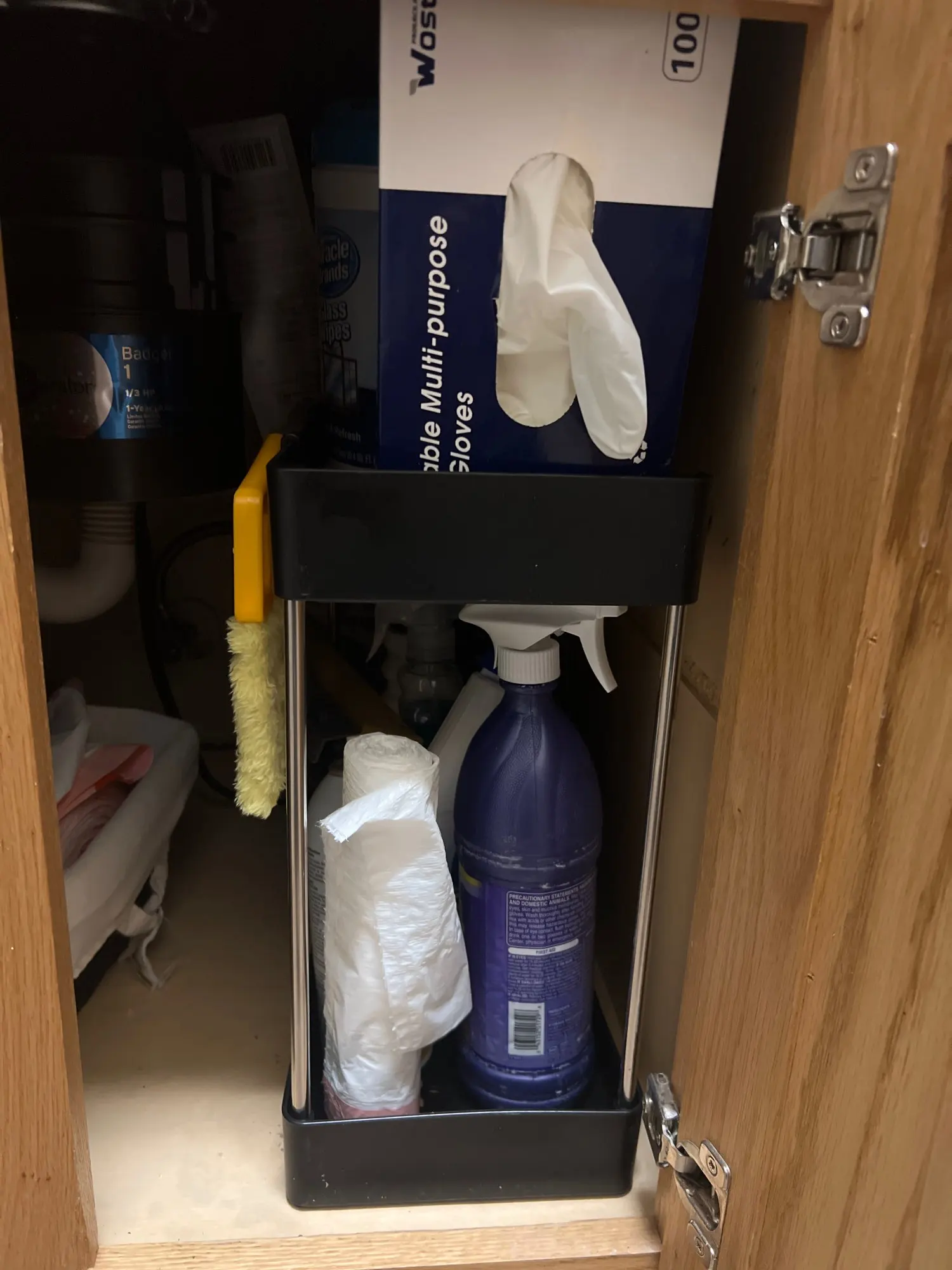 Space Saver Duo: 2-Tier Under Sink Organizer for Kitchen and Bathroom Bliss photo review