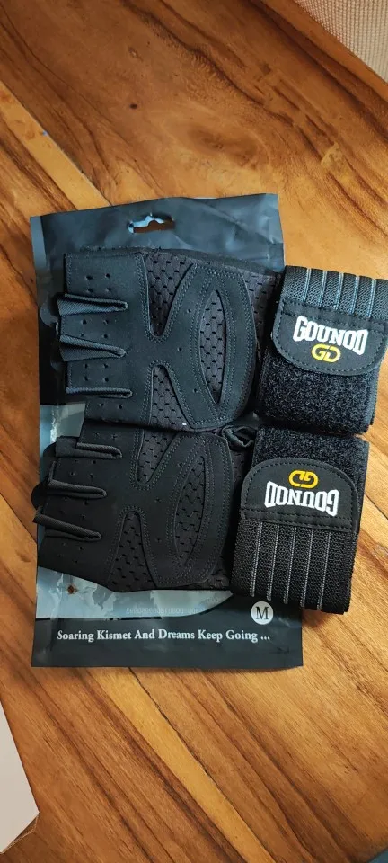 GOUNOD Weightlifting Gloves Wristband Support Breathable Anti-Slip Sports Gym Gloves photo review