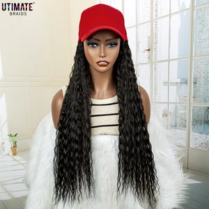 22 Inches Synthetic Hair Wigs Red Basell Cap Wig for Black Women Kinky Straight Black Machine Made Adjustable Cap Wig