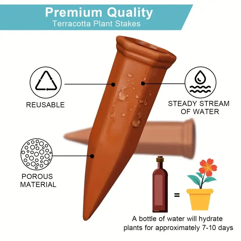 3PCS Automatic Drip Irrigation System Self Watering Spike Ceramic for Flower Plants Greenhouse Garden Auto Water Dripper Device 5