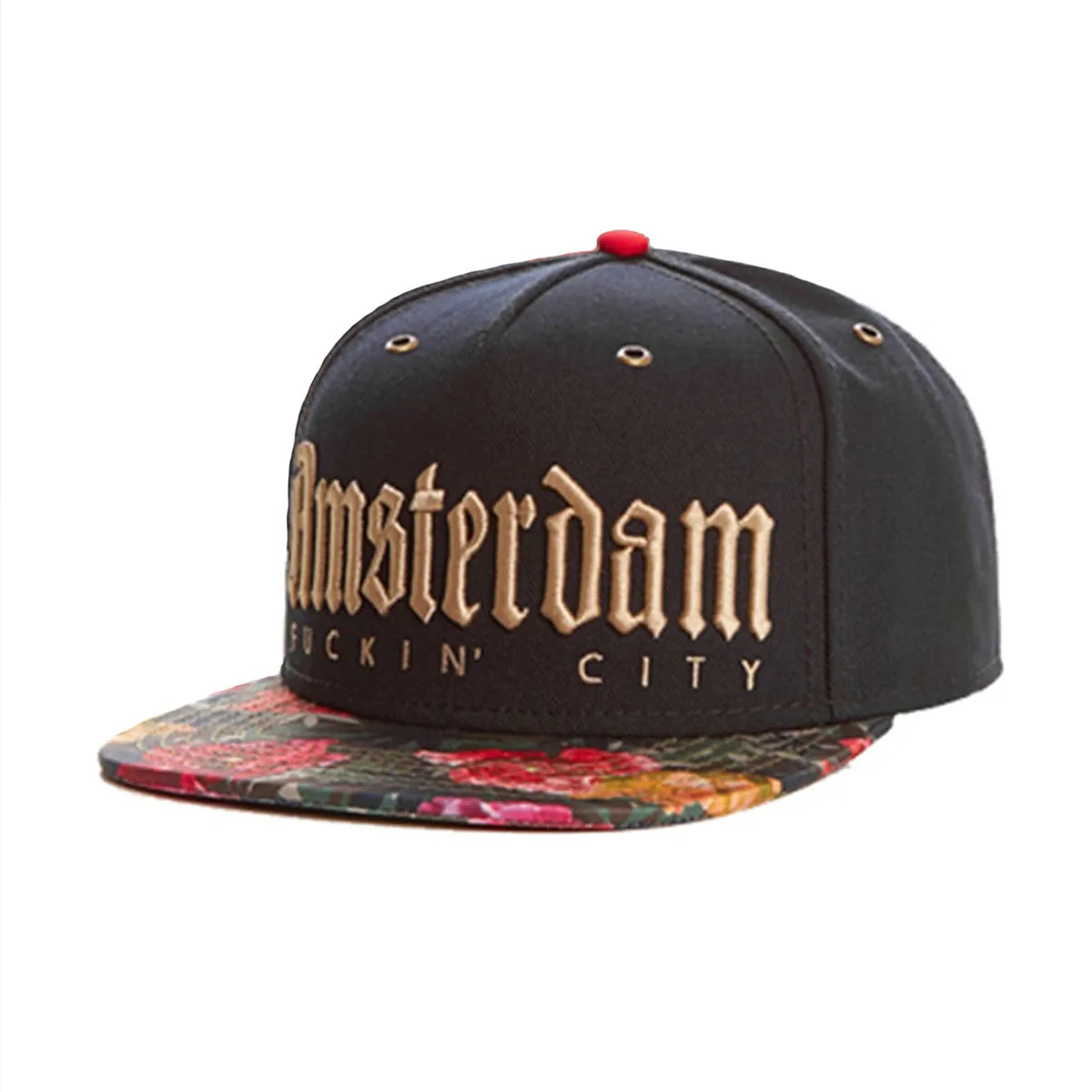 A-Dam Cap golden letters flower snapback hat for men women adult outdoor casual adjustable sun baseball cap led fiber optic baseball cap