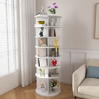 Anajqaqia 360 °   Étagère à chaussures rotative, tour à chaussures à 6/7 niveaux, gain de place pour jusqu'à 24/28 paires de chaussures, base surélevée pour bottes, blanc 1