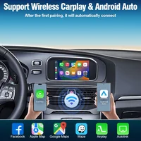 Wireless CarPlay Android Auto Decoder For Volvo XC60 S80 V60 V40 2015-2019 With 7 Inch screen BT Mirror Link AUX Car Module 2