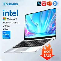 Ordinateur portable Xiaman ultra fin Windows 11, 14,1 pouces, 12 Go de RAM, 1 To SSD, Intel Atom A3950, 1920*1080, ordinateur de bureau et d'étude 1