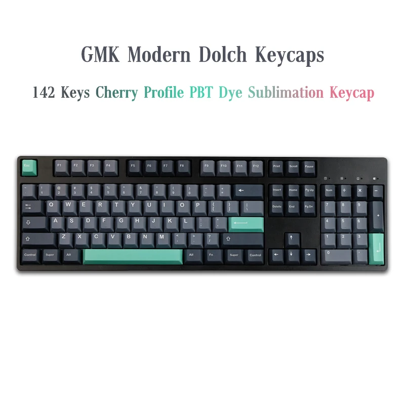 Chaves Gmk Moderno Dolch Keycaps Cereja Perfil Pbt Dye-sub Teclado Mecânico Keycap para mx Switch com 1.75u 2u Shift61 64 142