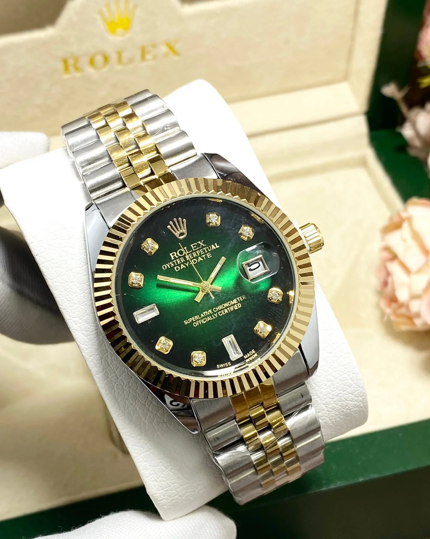 Reloj de pulsera de cuarzo para mujer Rolex _ - AliExpress Mobile
