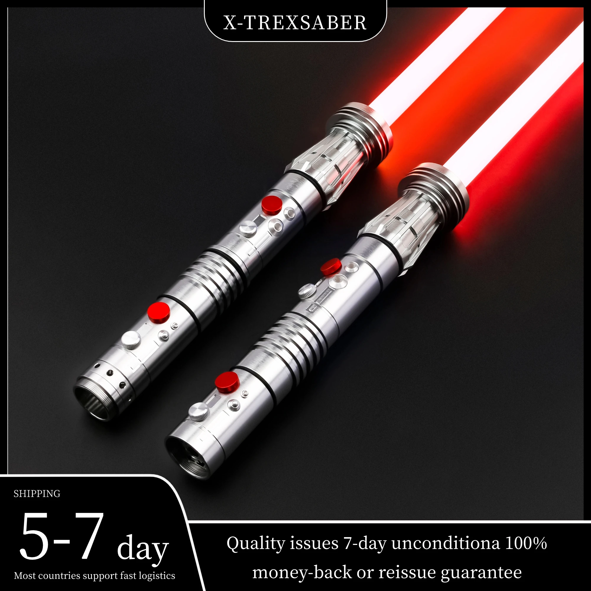 Txqsaber Darth Maul Snv4 2 Pezzi Manico + Lama Jedi 27 Suono Doppia Spada Laser Giocattoli Elsa In Metallo Luce Liscia Swing Spada Laser Trex