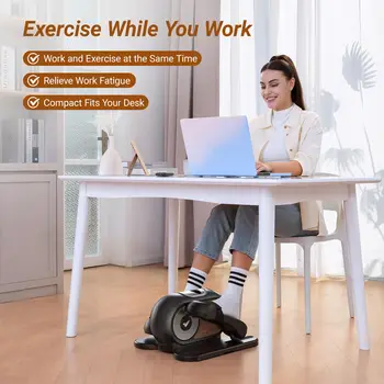 MERACH Under Desk Elliptical Machine Home Ellipse Leg Exerciser with 12 Adjustable Speed Quiet & Portable Seated Pedal Exerciser 2