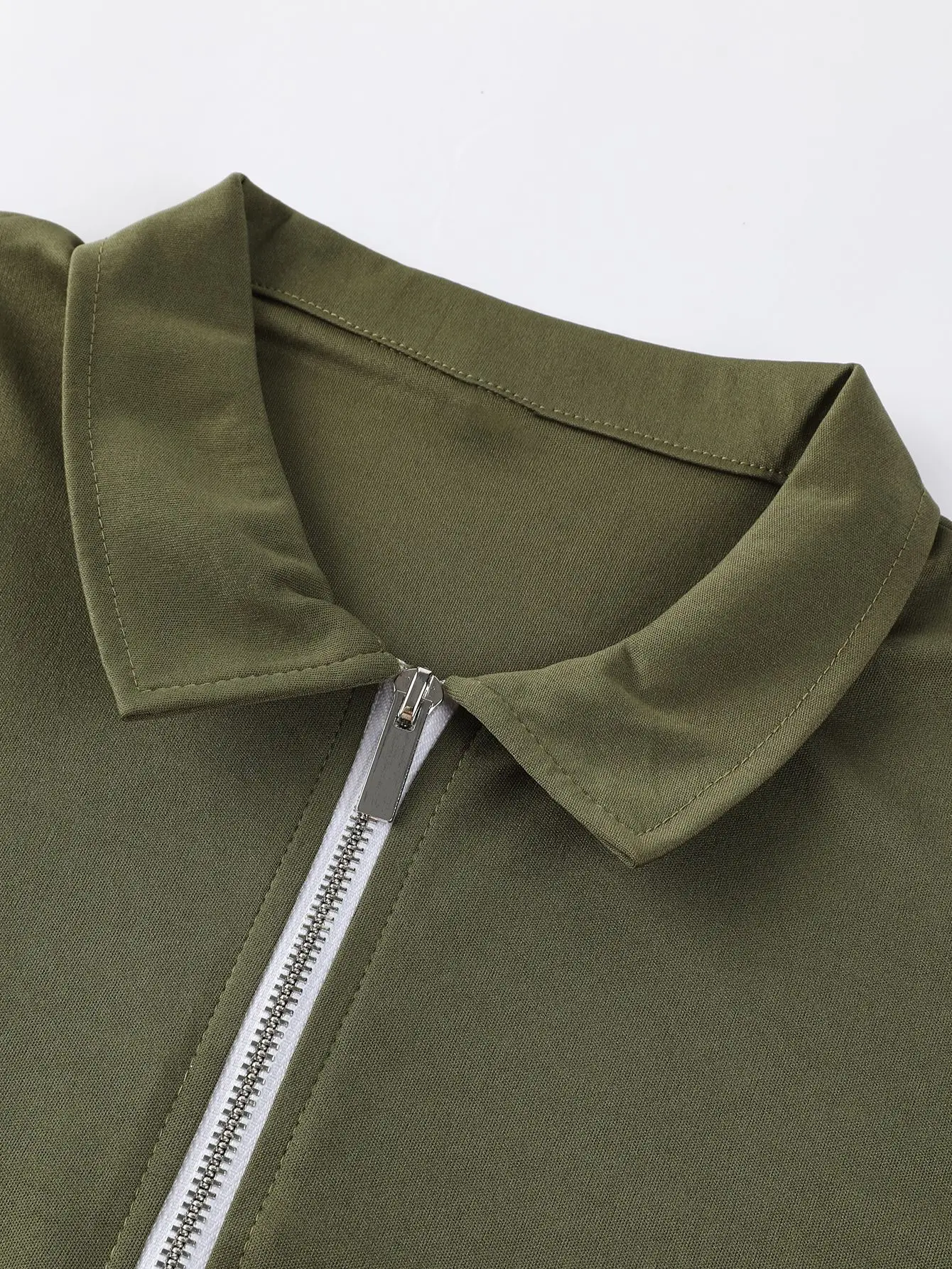 Polo Shirt For Men Solid Golf Clothing Daily Casual Zipper Polo Shirts Summer Breathable Turn-Down Collar Streetwear Male Tops