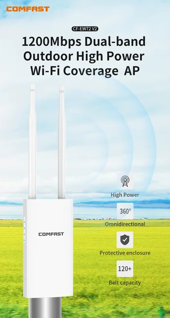 Puissance Comfast 300mbps extérieure, Comfast 1200 Wifi extérieure