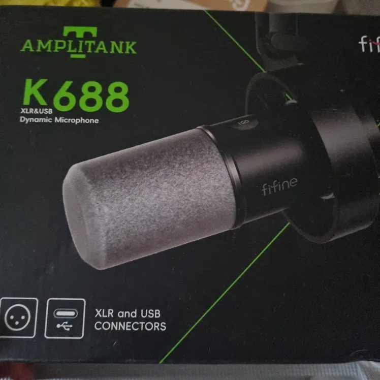 FIFINE Dynamic USB/XLR Microphone with Gain Knob/Touch-mute/Headphone Jack,Recording Mic photo review