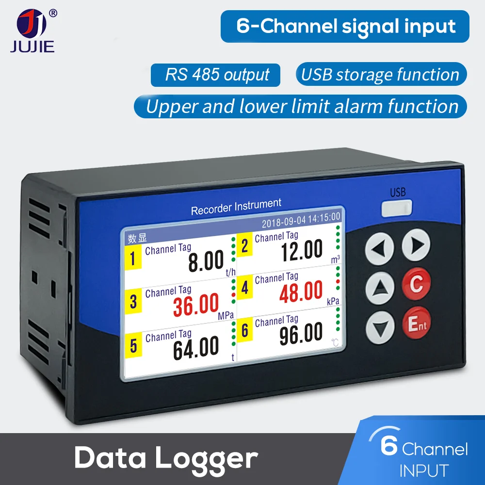 MultichannelDataRecorderPT100KTCTemperatureSensorDatalogger