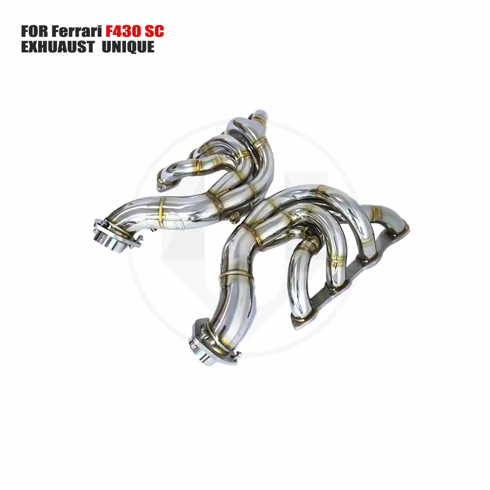 

UNIQUE Exhaust System High Flow Performance Downpipe for Ferrari F430 sc With Heat Shield OPF Middle Pipe