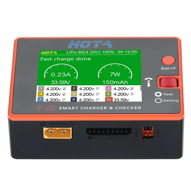 HOTA T8 650W 22A XT60 1-8S Intelligent Charger Checker for a wide range of devices 1