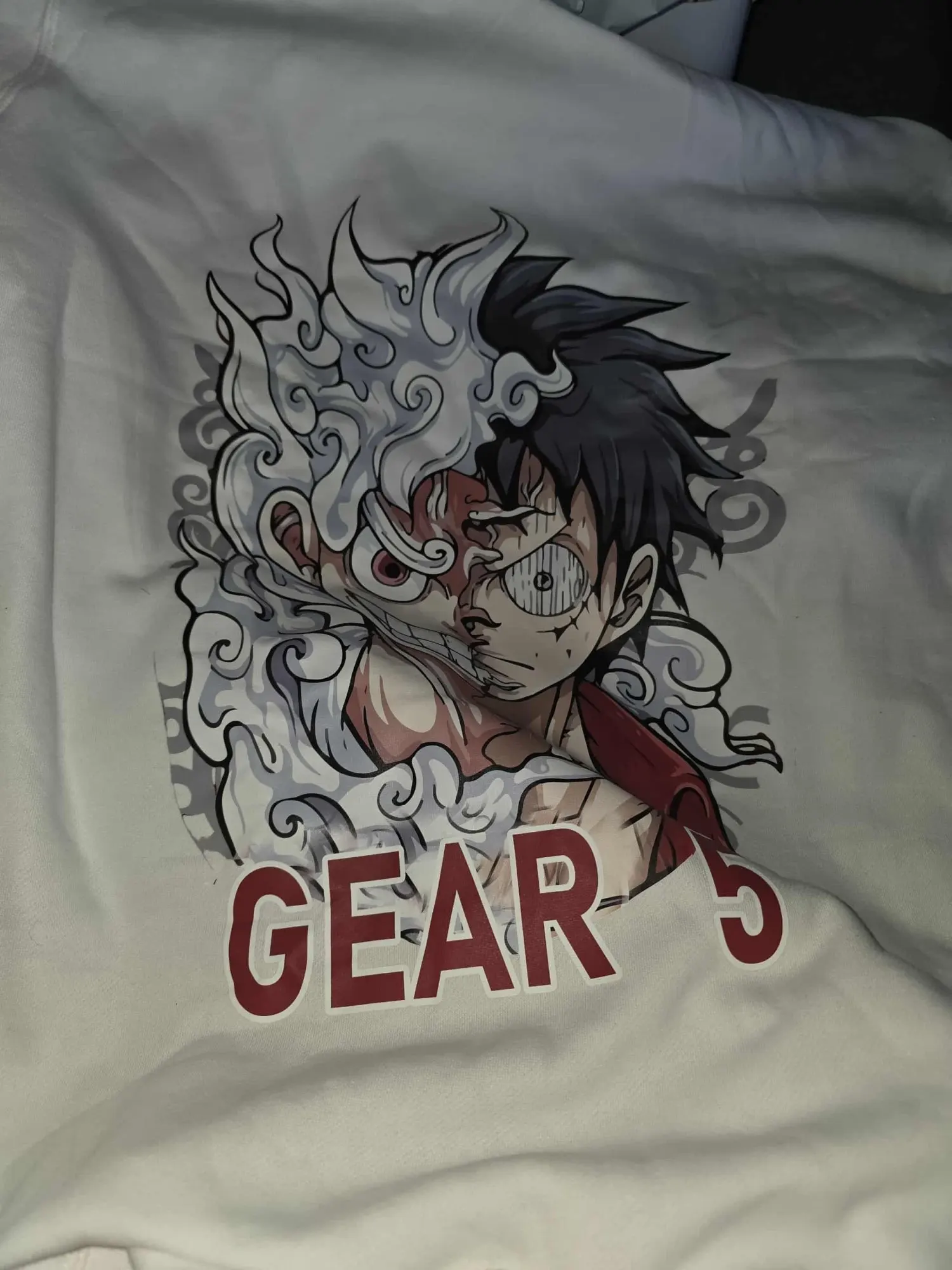 One Piece Gear 5 Luffy Hoodie – Zip-Up Anime Jacket with Sleeve Graphics (Multiple Colors)