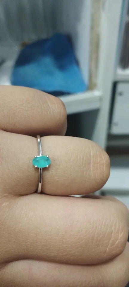 Silver tourmaline ring