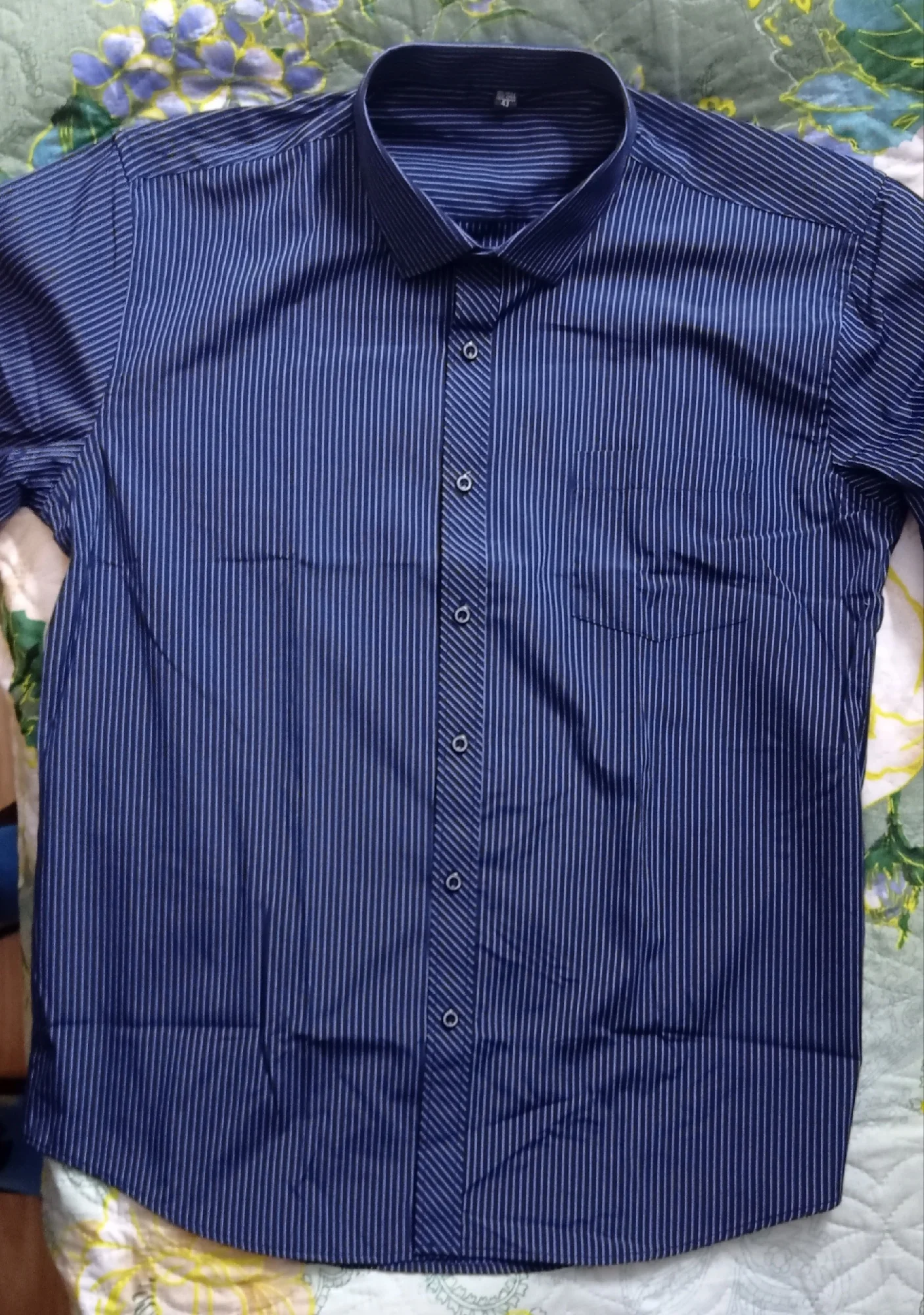 Plus Large Size 8XL 7XL 6XL 5XL 4XL Slim Fit Mens Business Casual Long Sleeved Shirt Classic Striped Male Social Dress Shirts photo review
