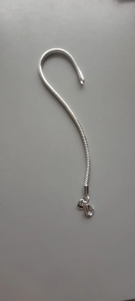 Pulseras de cadena de serpiente de Plata de Ley 925 de 3MM, joyería de calidad superior a la moda de fábrica, abalorio bonito para mujer, boda photo review