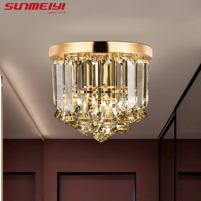 Modern Crystal LED Ceiling lights For Living room candeeiro de teto para quarto Crystal Ceiling Lamp Home Decoration