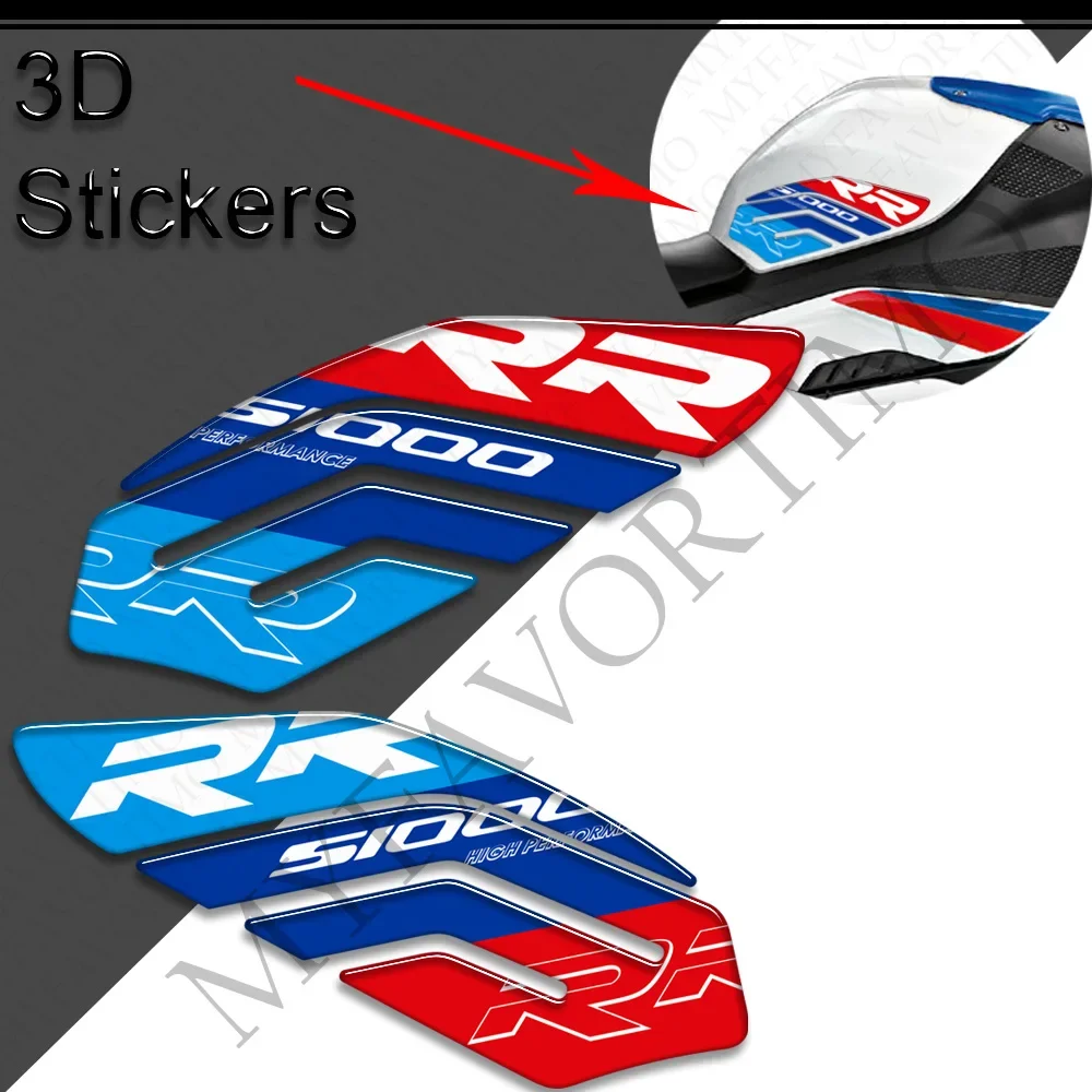 Motorcycle For BMW S1000RR S 1000 RR S1000 M M1000RR Protector Tank Knee Pad Side Grips Gas Fuel Oil Kit Stickers 2021 2022 2023