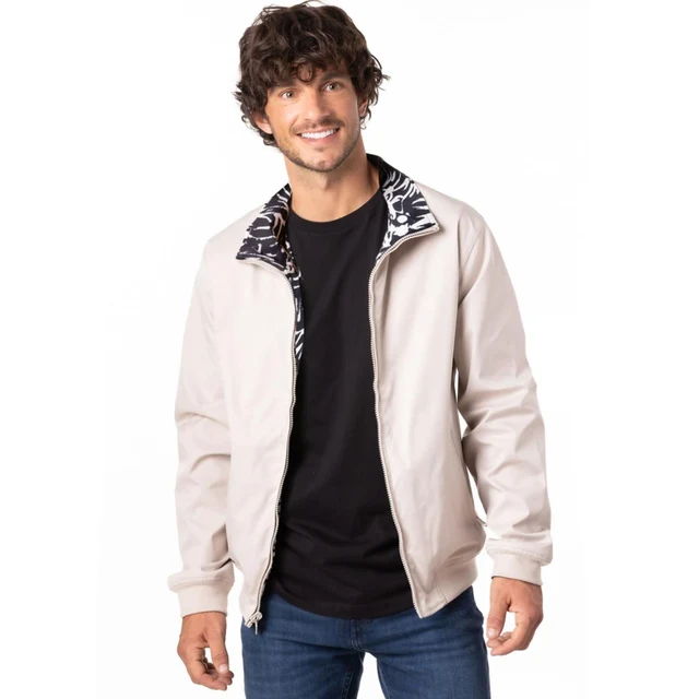 Chamarra Chaqueta Hombre Reversible Detalle Grafiti Moda