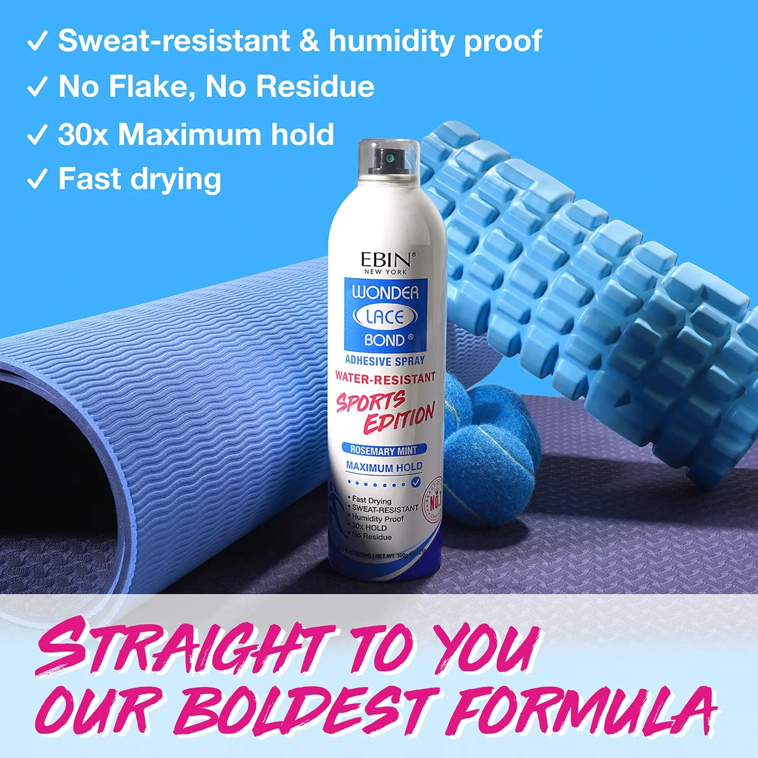 Ebin New York Wonder Lace Bond Sports Edition Adhesive Spray - Ultra Strong Hold, Ideal for Sports & Active Lifestyles 4