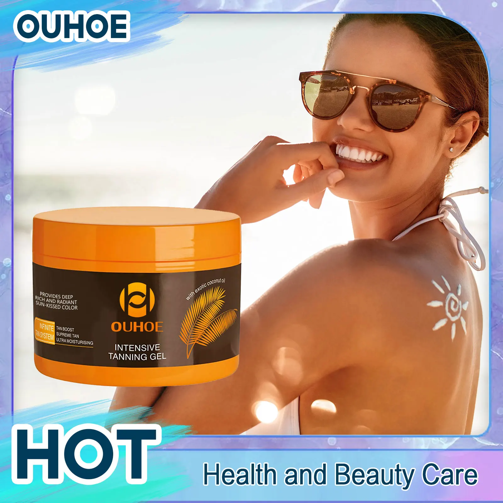 Intensive Tanning Gel Accelerator Bronzing Solarium Sunbeds Summer Long Lasting Repair Moisturizing Face Body Self Tanner Cream tanning gel cream