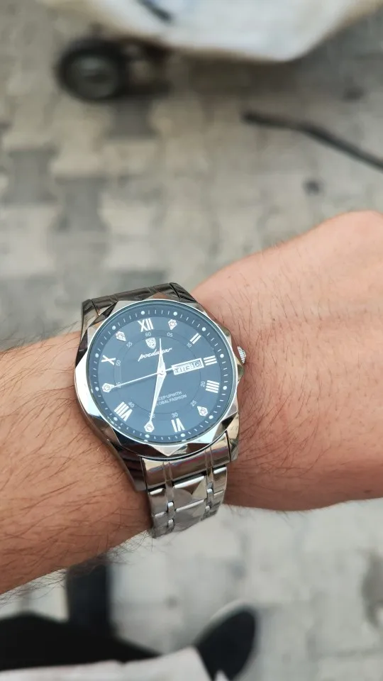 POEDAGAR Top Luxury Men Quartz Watch Waterproof Luminous Stainless Steel photo review