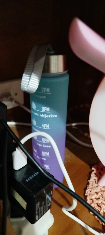 Kit da Garrafa de Água Squeeze Motivacional Com Adesivos 300ML+900ML+2000ML photo review