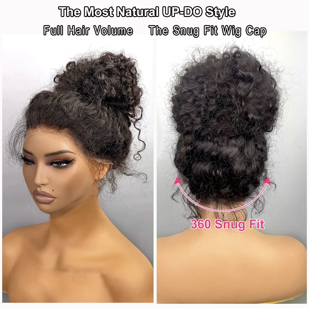 Human Hair Wig 30 Inch Invisible Strap Deep Wave 360 Full Lace Front Human Hair Wig 250 Density Water Wave Hd Lace Frontal Wig Glueless