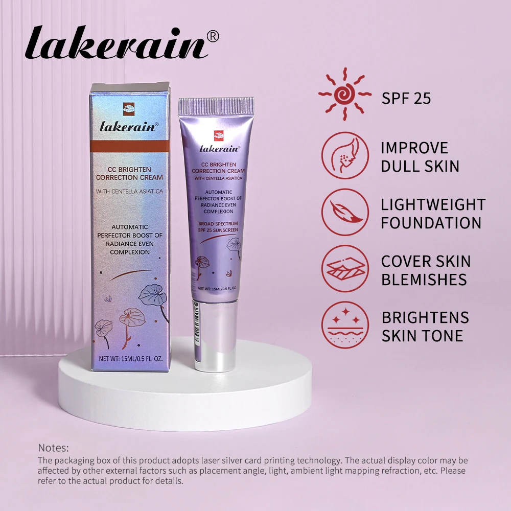 Centella Asiatica Correction Cream Lightweight Hydrating & Color Long-Lasting Moisturizing Primer Buildable Coverage facial primer makeup primer
