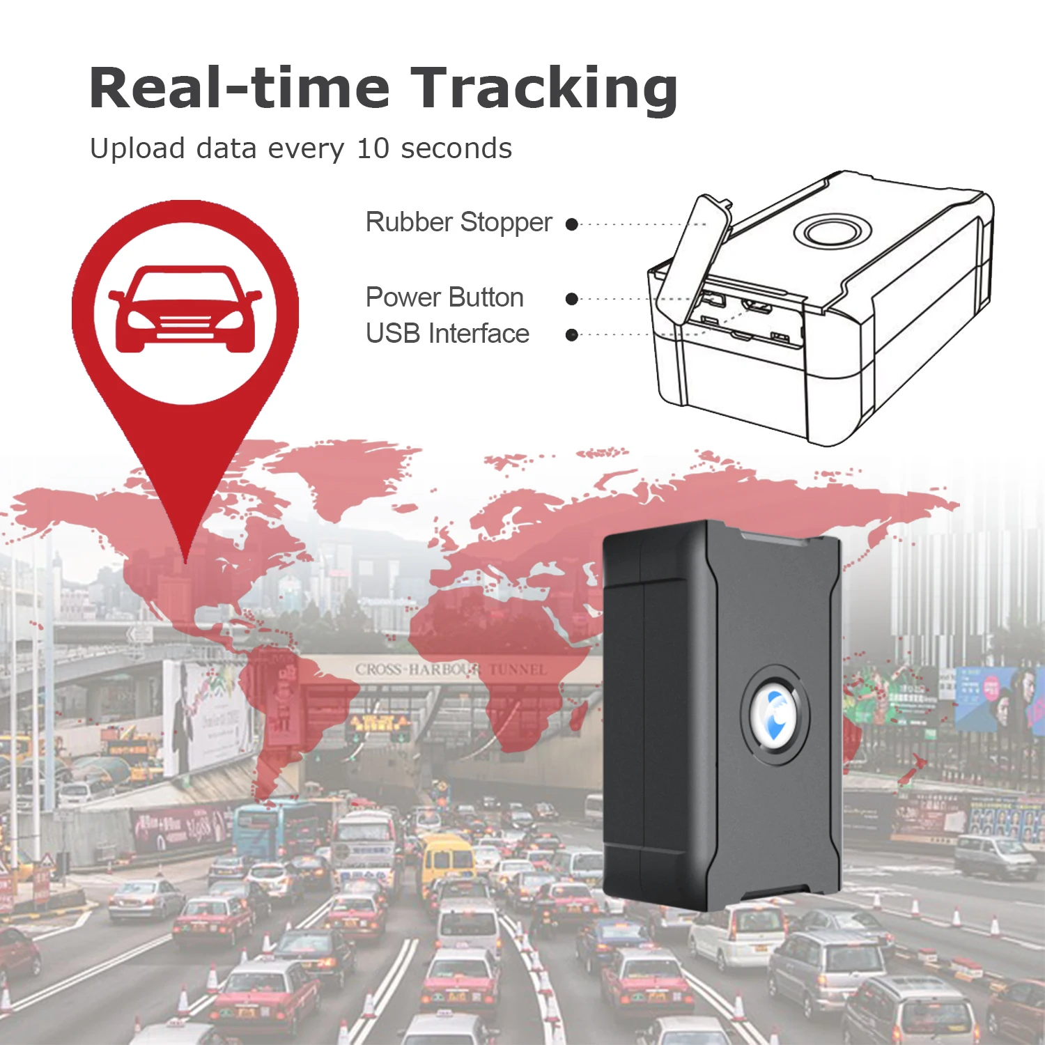 

5m Accuracy 4G Vehicle GPS Tracker for Car Truck Person Refresh Every 10 Seconds Tracking Device with Affordable Subscription