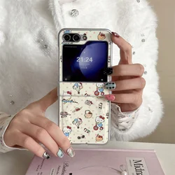 Charming Polka Dot HelloKitty PU Leather Case - Magnetic Version - Galaxy Z Flip 8 (ZD093)