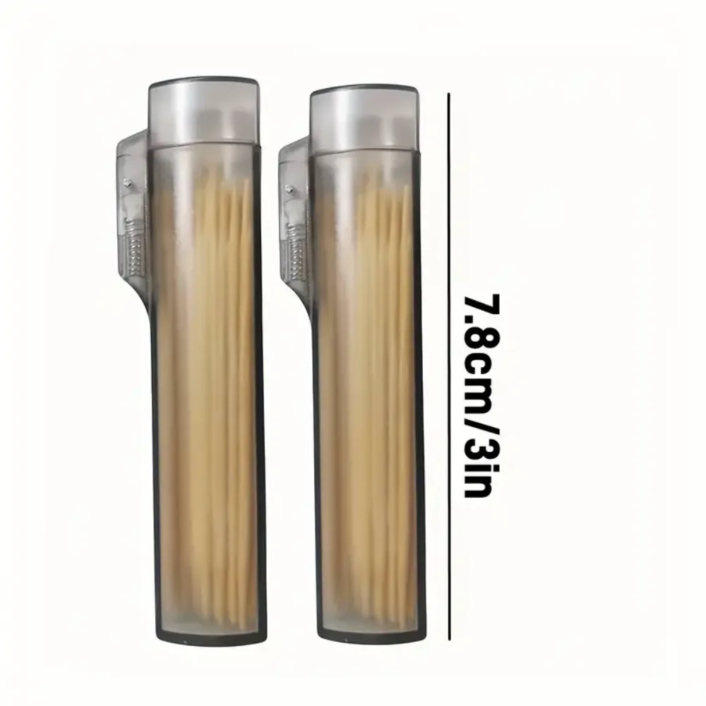 Description Picture 5 of itemPortable mini plastic toothpick box, cotton pick dispenser, travel toothpick container, easy to put in pocket, outdoor travel, c