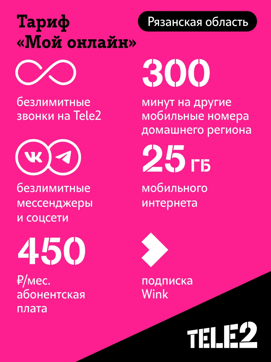 Как перейти на тариф «Розовый» от Теле2