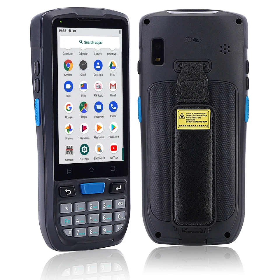휴대용 RFID 레이저 재고 스캐너, SDK 패키지 지원, PDA 2d 바코드, 안드로이드 12.0 OS 제공