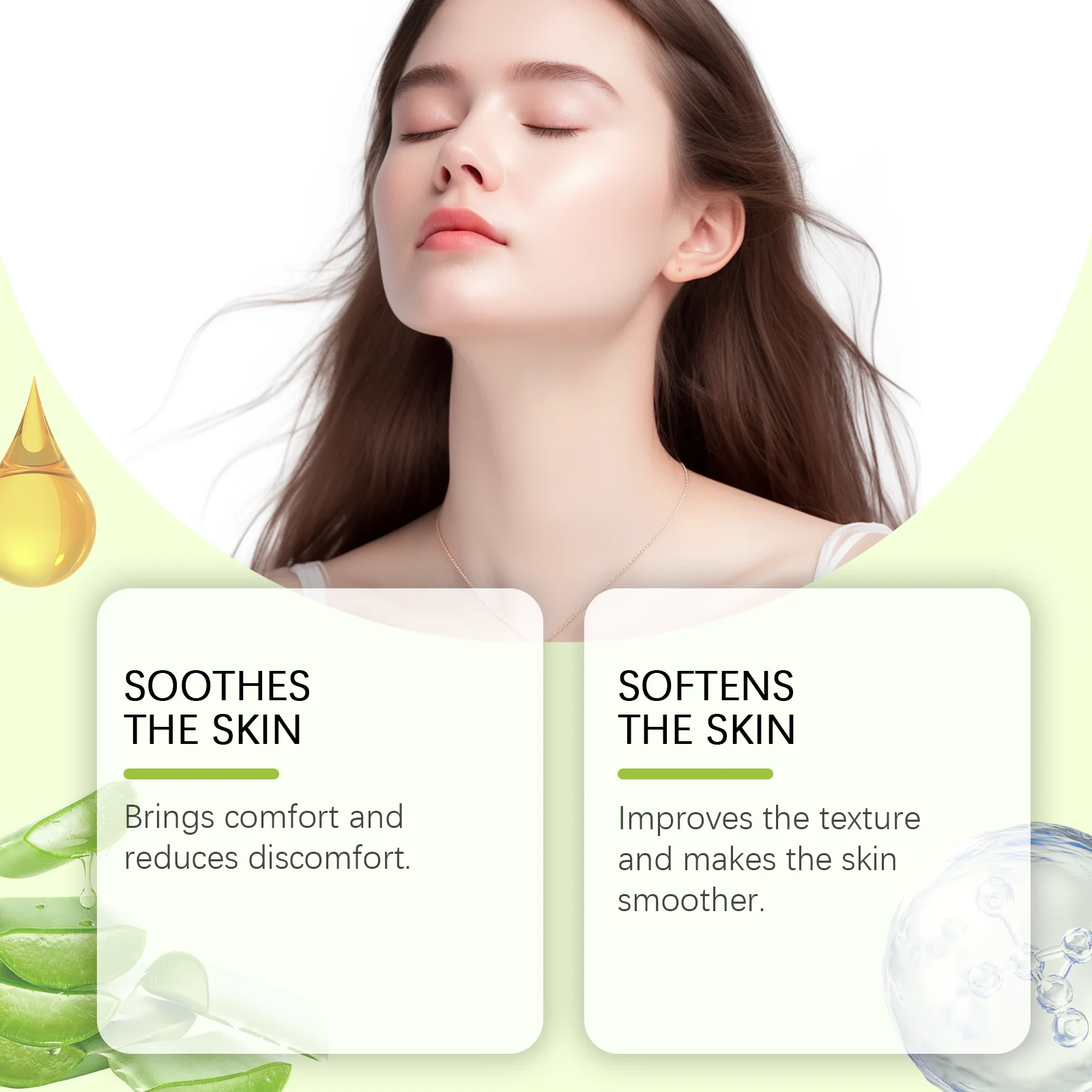 EELHOE Aloe Vera Gel Moisturizing Reduce Redness Repair Sunburn Skin Smoothing Improve Skin Texture Soothing Aloe Vera Gel