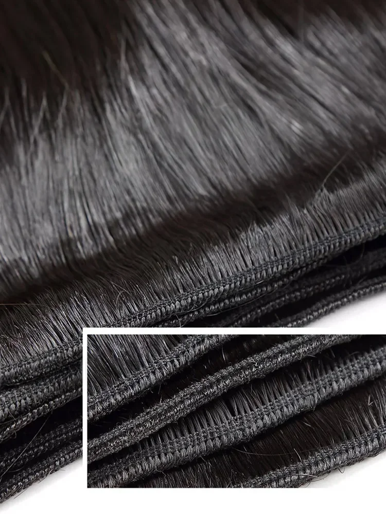 Mossily 30 40 Inch Bone Straight 100% Human Hair Bundles Deal Brazilian Human Hair 3 4 Bundles Raw Hair Extensions Natural Color 3