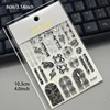 3D Embossed Snake Nail Stickers Black Self-Adhesive Snake Nail Art Stickers Decals Supplies Horror Snakeskin Nail Slider Decor 4