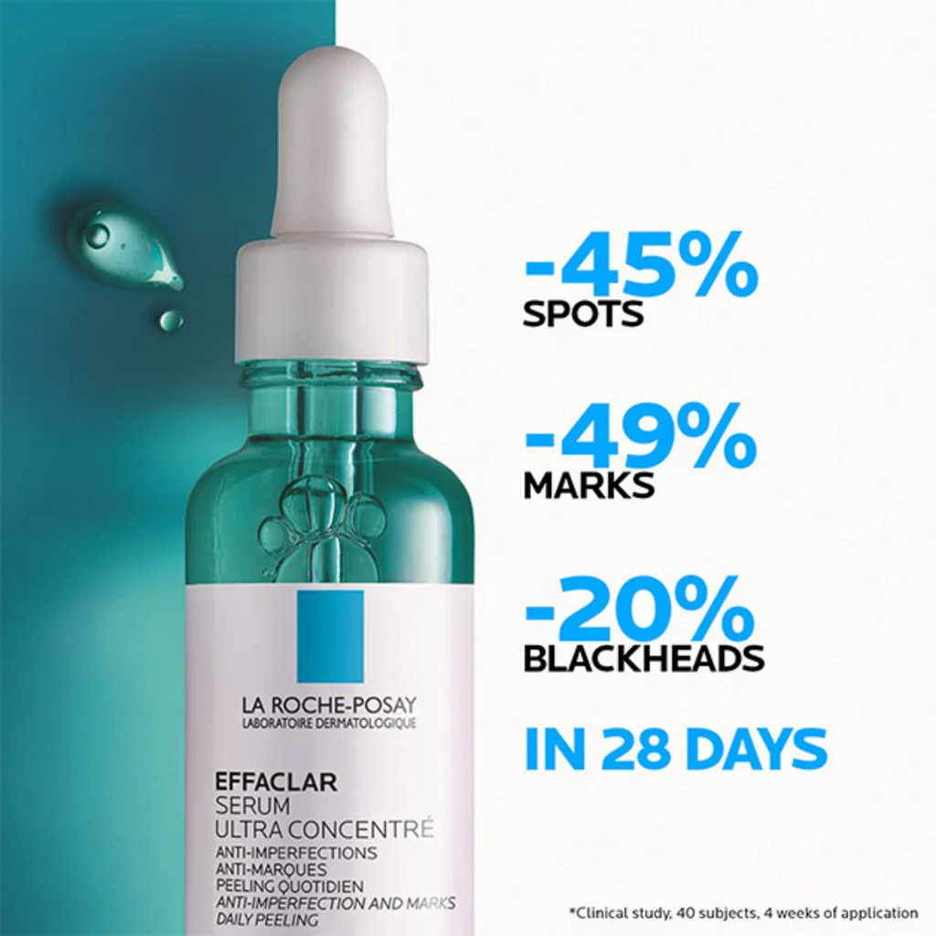 La Roche Posay Effaclar-Sérum concentré anti-acné (30ml), gel hydratant,  lissant, traitement de l'acné, essence de soins pour la peau - AliExpress
