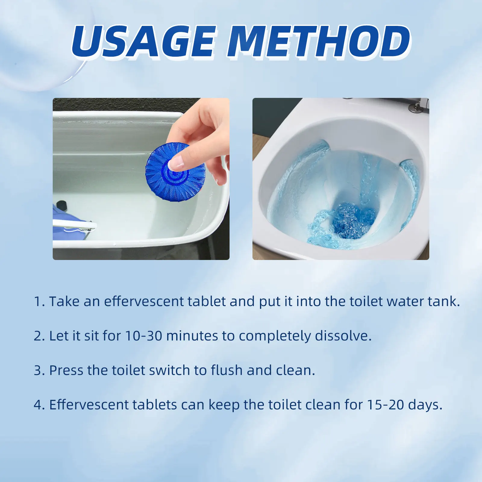 Automatic Toilet Bowl Cleaner Removes Rust Stains