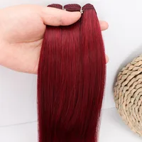 Bio cheveux raides paquets 26 "naturel doux résistant à la chaleur fibres synthétiques Extensions de cheveux protéine cheveux raides armure 4