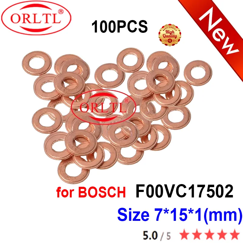 100PCS Injector Nozzle Copper Washer for Bosch for injector washer shims
