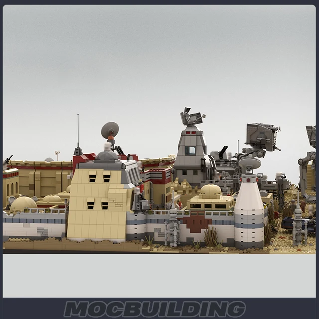 MOC Space Wars Star Movie Tatooine Mos Eisley Spaceport Street View Building Model Large Scale UCS Puzzle Bricks Toys Gifts Ulti 5