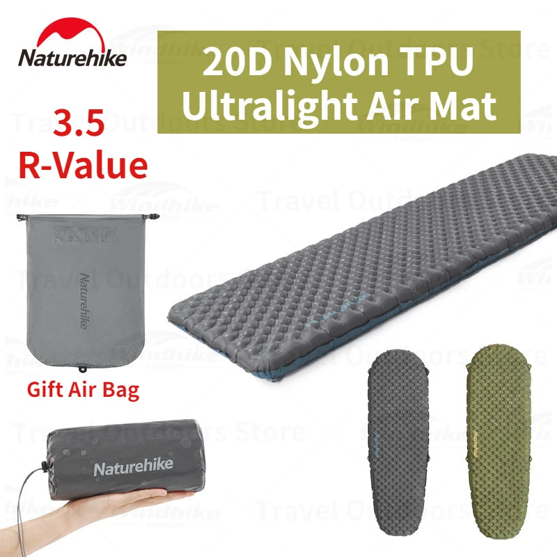 Naturehike Ultralight TPU 3.5 R Value Camping Air Mat Portable Outdoor