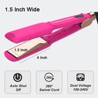 Lisseur de cheveux infrarouge 450 ℉   Lisseur à cheveux en titane, chauffe rapidement en 30 secondes, lisseur et boucleur 2 en 1 rose 3